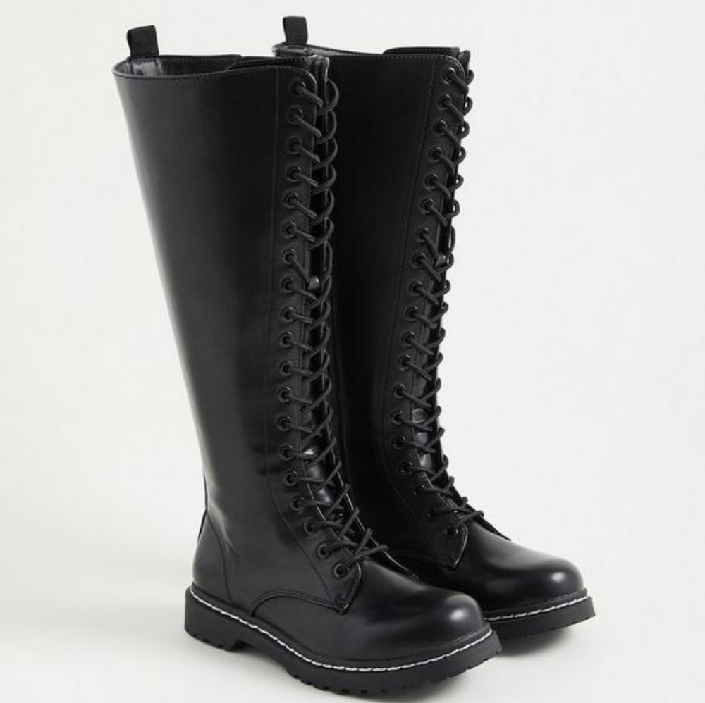 Torrid Knee-High Combat Boots 10.5W